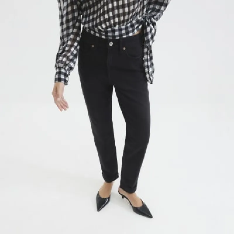 Black Denim Mom Sculpt Jeans sold by River Island