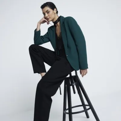 Green Long Sleeve Blazer sold by River Island