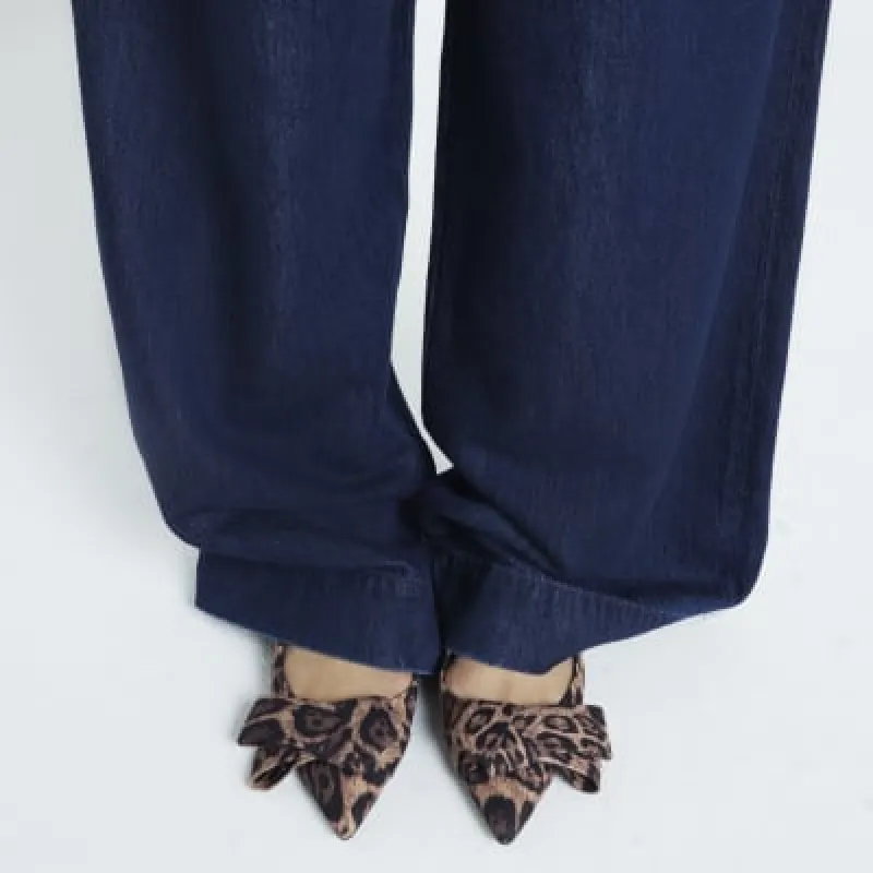 Brown Leopard Bow Point Slingback Flats sold by River Island