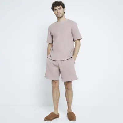 Pink Waffle Pyjama Short Set sold by River Island