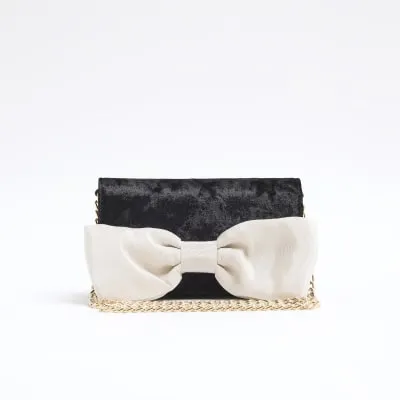 Cream Satin Bow Purse Cross Body Bag sold by River Island