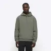 Green regular fit plain hoodie sold by River Island