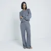 Grey Long sleeve shimmer sweatshirt sold by River Island