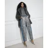 Blue Sequin high waisted barrel jeans sold by River Island