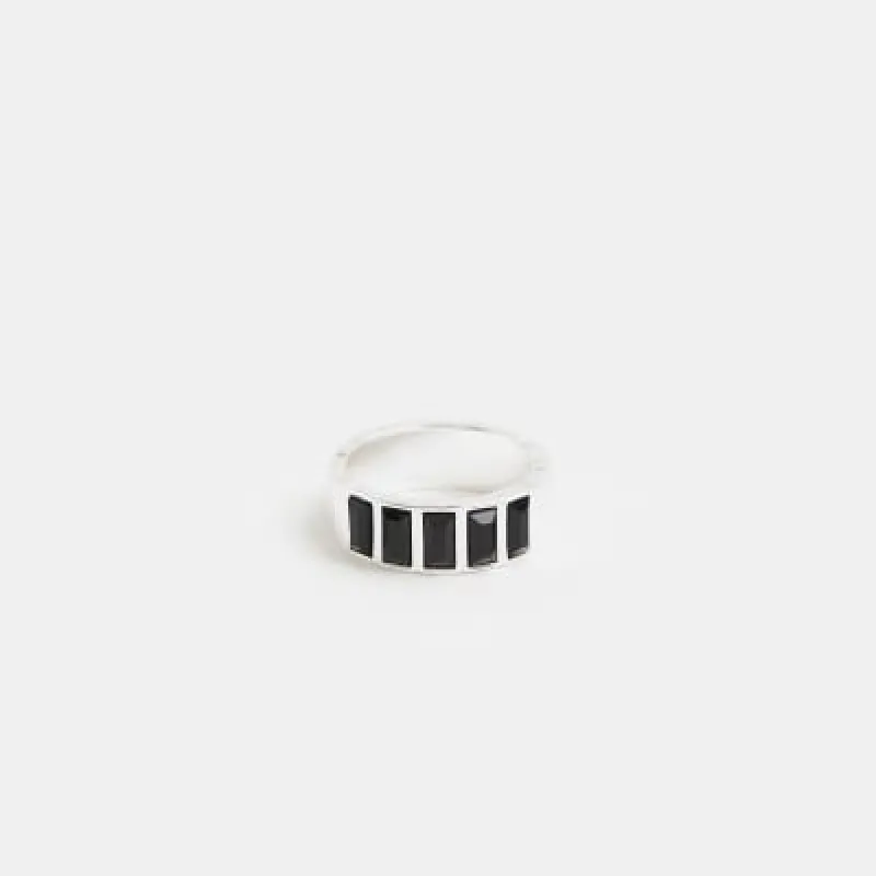 Silver Plated Baguette Ring sold by River Island
