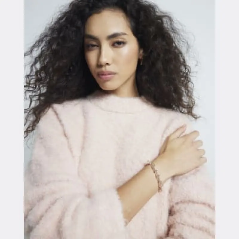 Rose Gold Link Bracelet sold by River Island