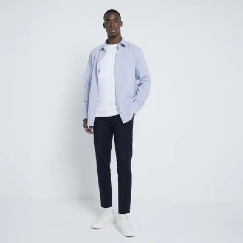 Navy Skinny Fit Chino Trousers sold by River Island