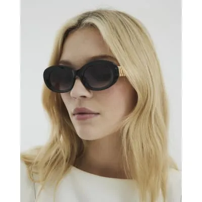 Black Oval Link Sunglasses sold by River Island