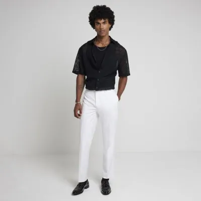 White tuxedo trousers sold by River Island