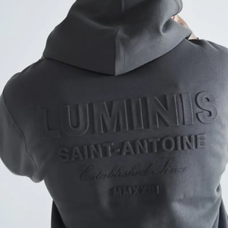 Khaki Long Sleeve Luminis Embossed Hoodie sold by River Island