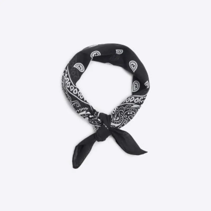 Black Abstract Bandana  sold by River Island