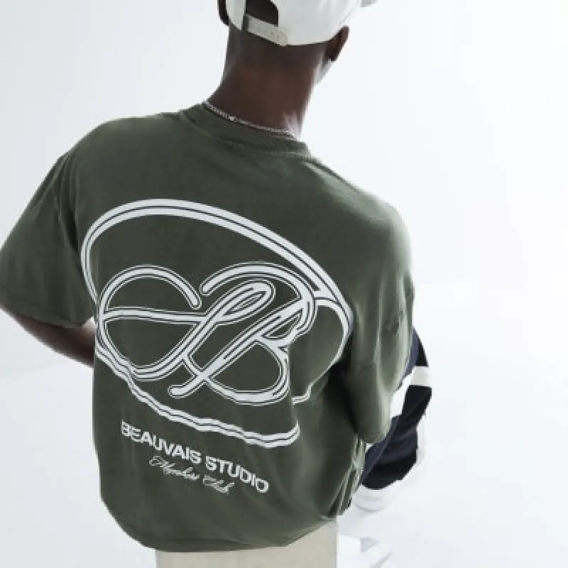 Green Beauvais Large T-Shirt made by River Island