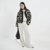 Beige Borg Leopard Trim Jacket sold by River Island