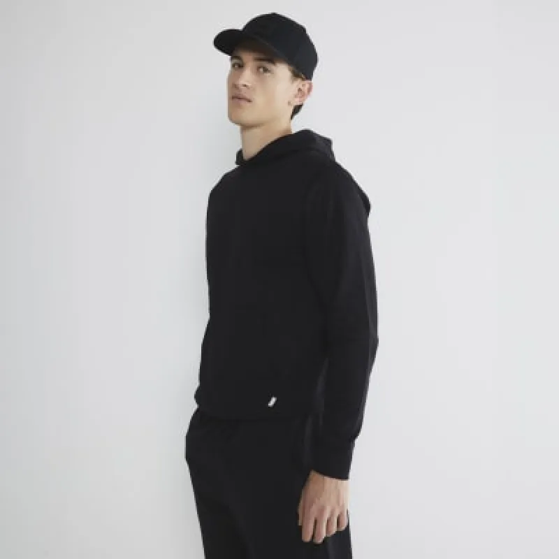 Black Slim Fit Long Sleeve Hoodie sold by River Island