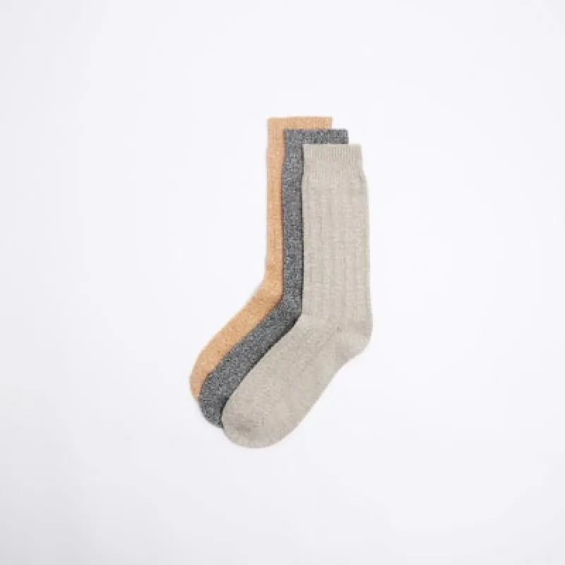 Beige 3 Pack  boot socks sold by River Island