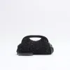 Black 3D Floral Frame Clutch Bag sold by River Island