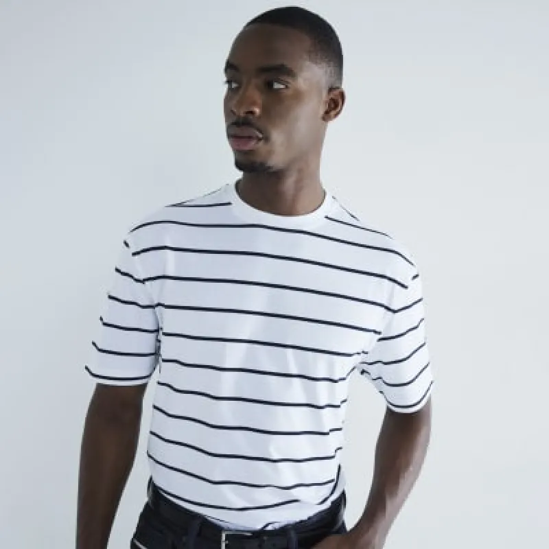 Pack of 3 White Stripe T-Shirt sold by River Island