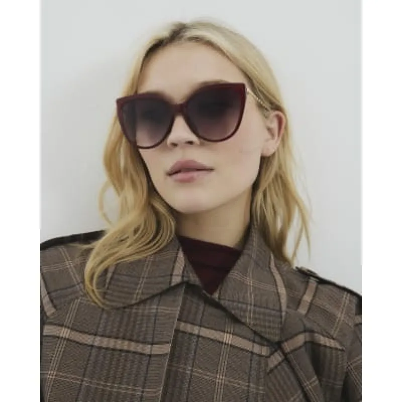 Red Cat Eye Gold Arm Sunglasses sold by River Island