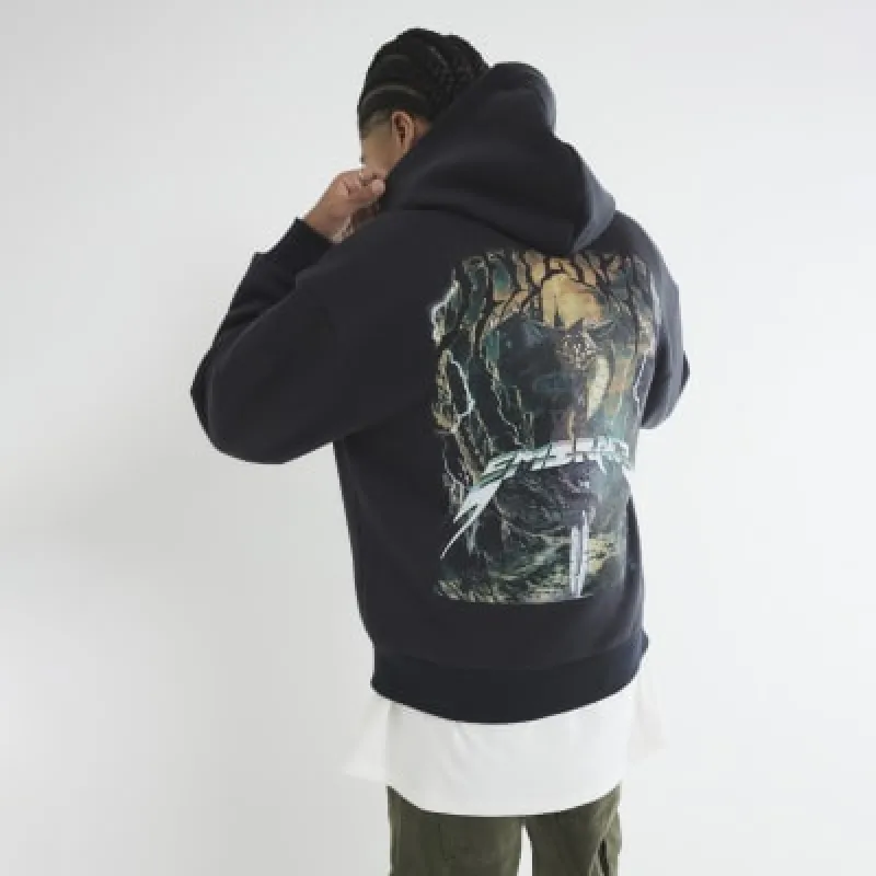 Grey Long Sleeve Infinity Band Hoodie sold by River Island