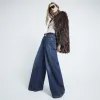 Brown Faux Fur Sequin Fringe Jacket sold by River Island