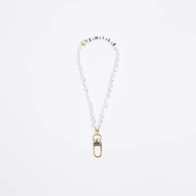 White Smile Pearl Chain Necklace sold by River Island