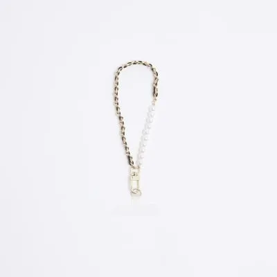 Gold Beaded Chain Necklace sold by River Island