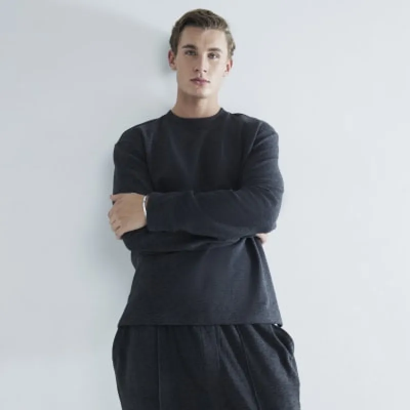 Grey Slim Cosy Long Sleeve Sweatshirt sold by River Island