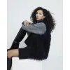Navy Shaggy faux fur longline Gilet sold by River Island