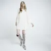 Cream Long sleeve Ruffle Mini Dress sold by River Island