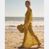 Yellow Lace Beach Maxi Skirt sold by River Island