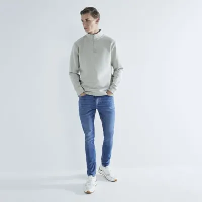 Blue Denim Skinny Fit Jeans sold by River Island