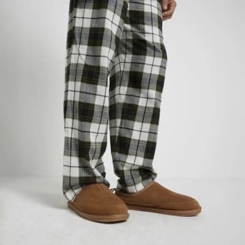 Brown Suede Mule Slippers sold by River Island