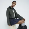 Khaki Waxed Collar Jacket sold by River Island