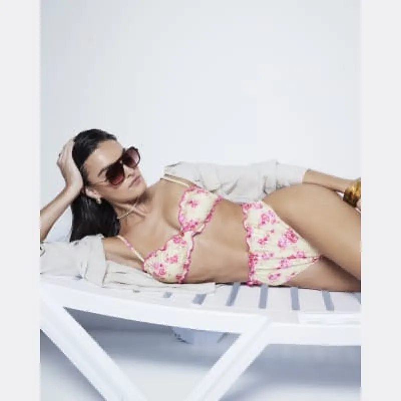 Yellow Ditsy Floral Printed Bikini Bottoms made by River Island