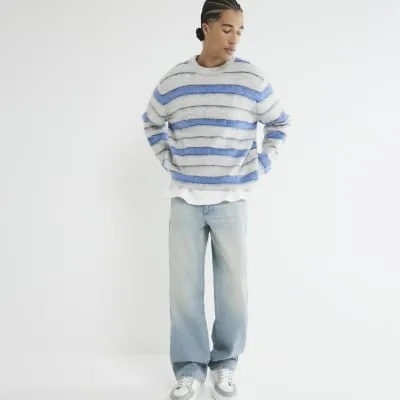 Multi Colour Long Sleeve Stripe Jumper sold by River Island