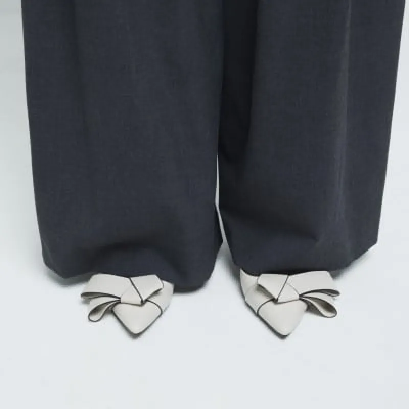 Cream Bow Point Slingback Flats sold by River Island