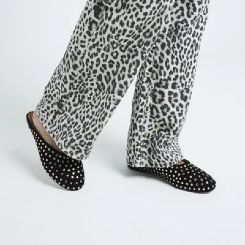 Black Studded Mules sold by River Island