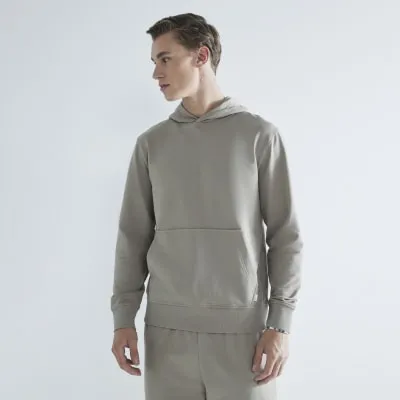 Stone Slim Fit Hoodie sold by River Island