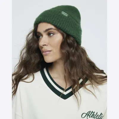 Green Fluffy Beanie Hat sold by River Island