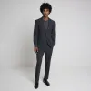 Grey Stretch Slim Fit Suit Jacket sold by River Island