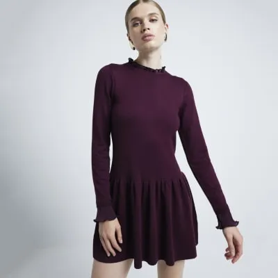 Red hybrid frill mini dress sold by River Island