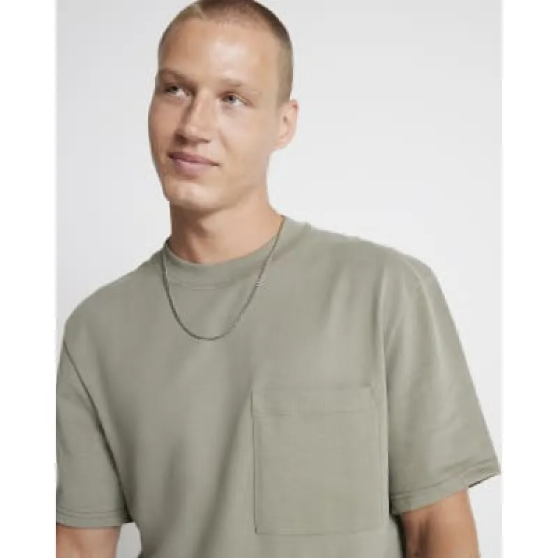 Khaki Regular fit Pocket T-shirt sold by River Island