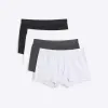 Grey 4 Pack Cotton Stretch RI Trunks sold by River Island