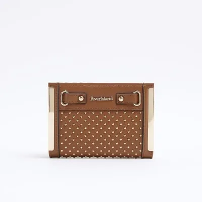 Brown Stud Foldout Purse sold by River Island