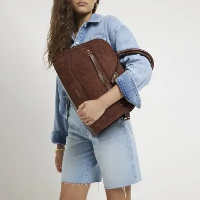 Brown cross body tote bag sold by River Island