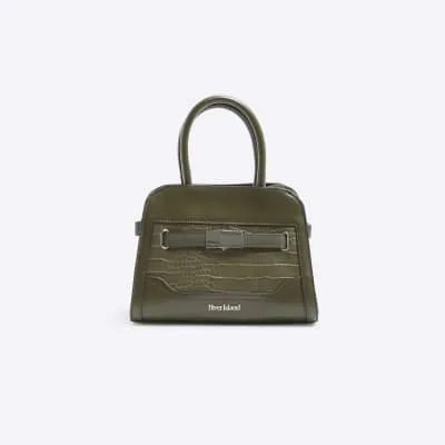 Green Croc Embossed Mini Tote Bag sold by River Island