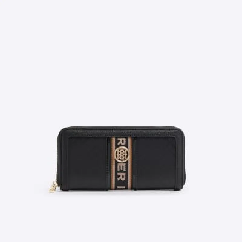 Black webbing stripe purse sold by River Island