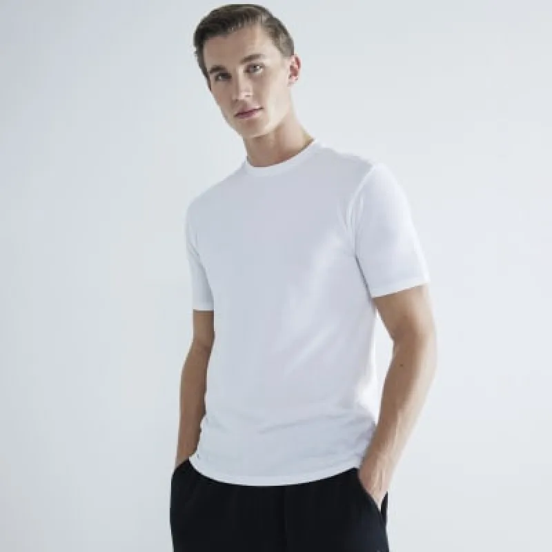 White Muscle Fit Pique T-Shirt made by River Island