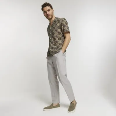 Green suede loafers sold by River Island