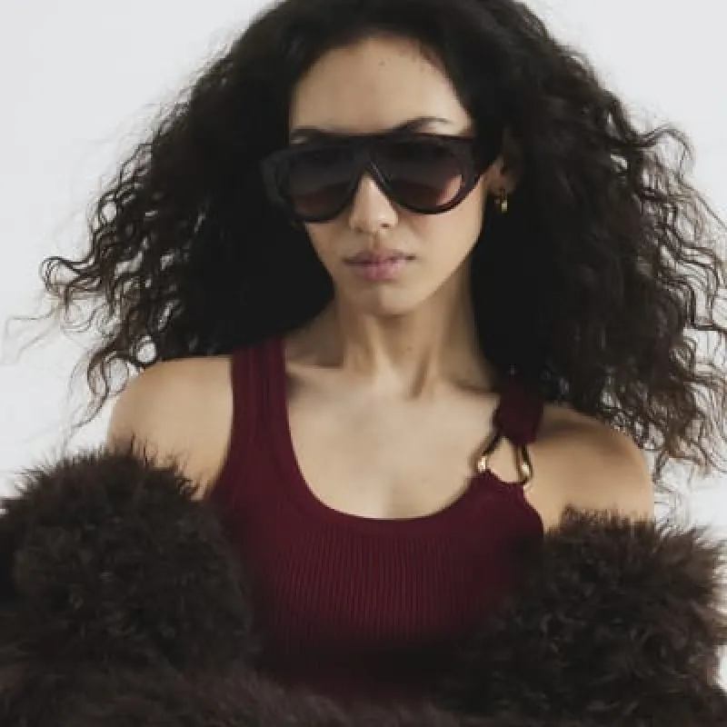 Red Buckle Tank Top sold by River Island